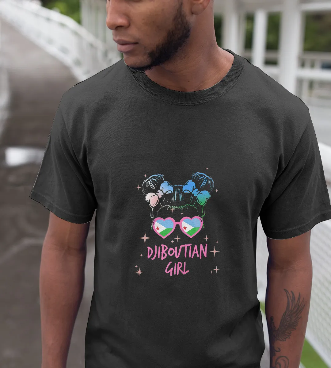 1sttheworld T-Shirt - Djibouti Girl T-Shirt Black A35