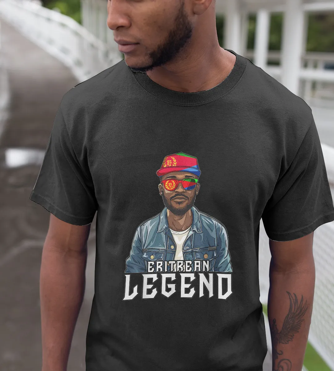 1sttheworld T-Shirt - Eritrea Flag Legend T-Shirt Black A35