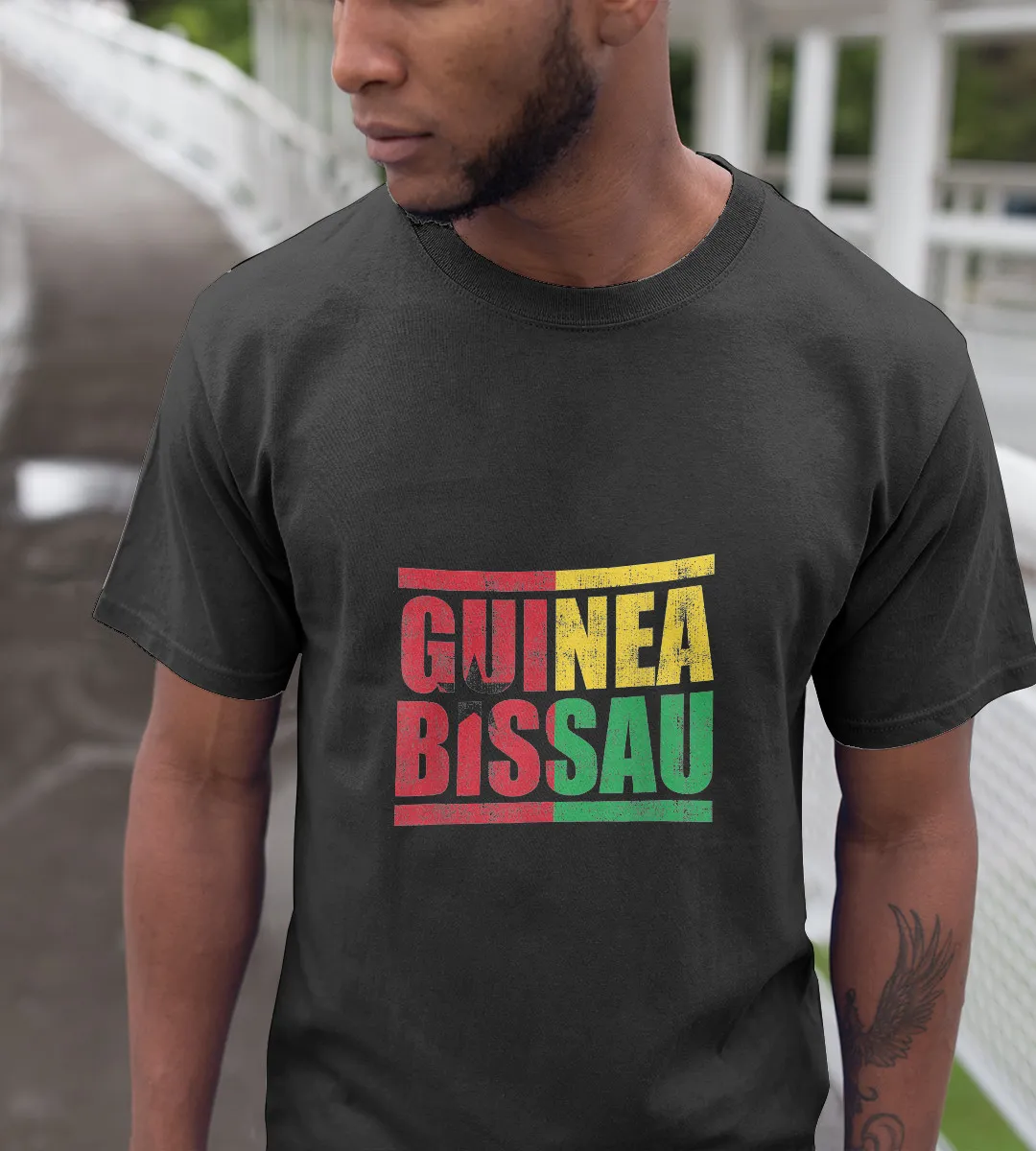 1sttheworld T-Shirt - Guinea Bissau T-Shirt Black A35