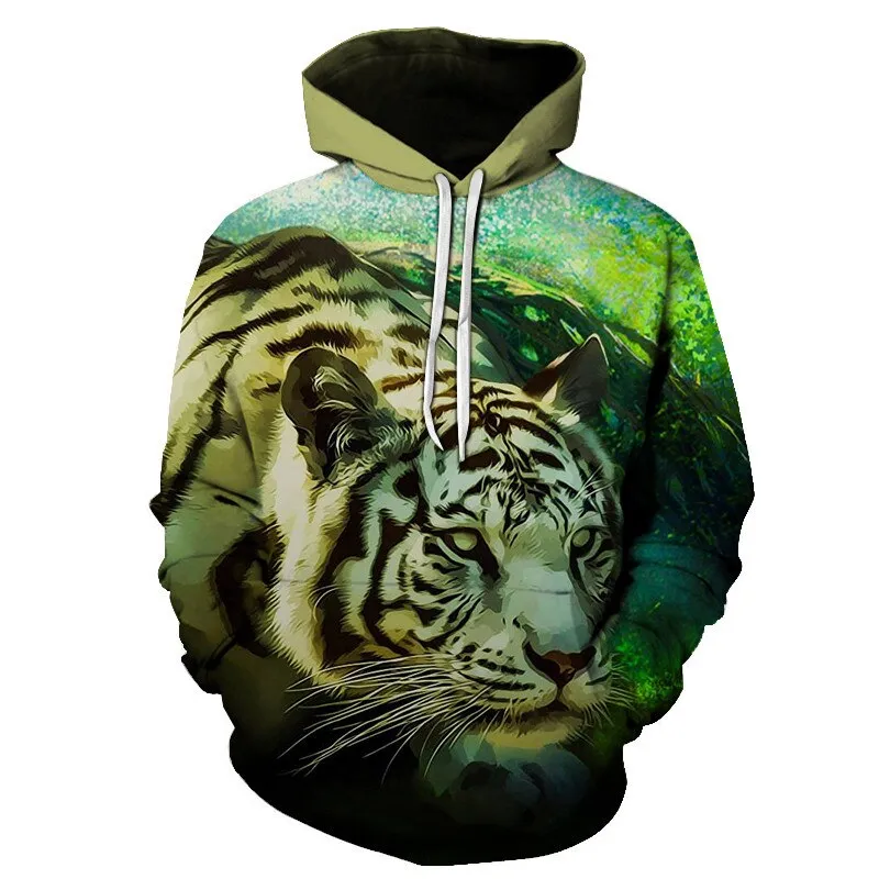 3D Print Flame Tiger Hoodie Men Sweatshirt Men Women Hoodies Plus Size Pullover Novelty 6XL Casual Animal Coats