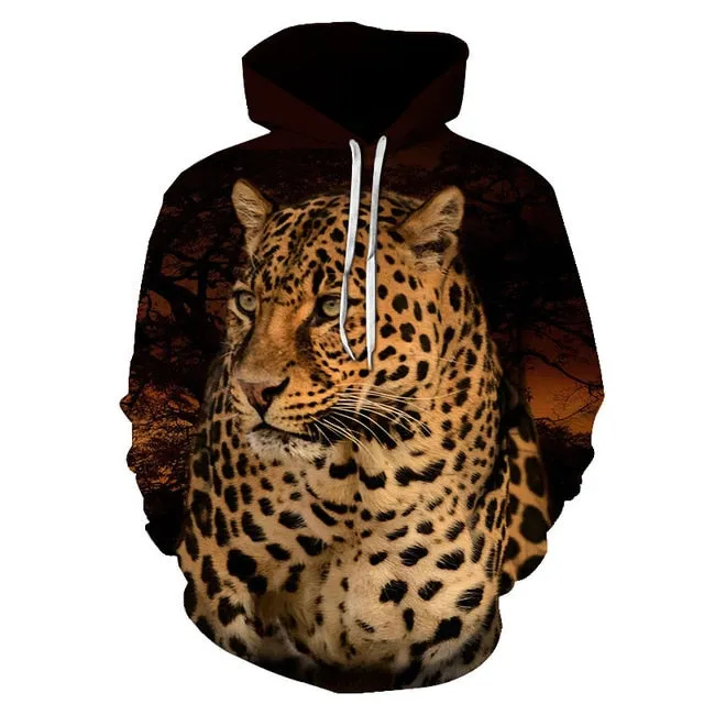 3D Print Flame Tiger Hoodie Men Sweatshirt Men Women Hoodies Plus Size Pullover Novelty 6XL Casual Animal Coats