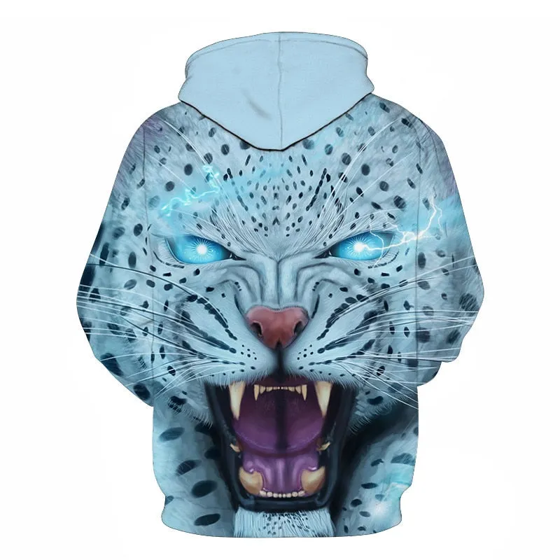 3D Print Flame Tiger Hoodie Men Sweatshirt Men Women Hoodies Plus Size Pullover Novelty 6XL Casual Animal Coats