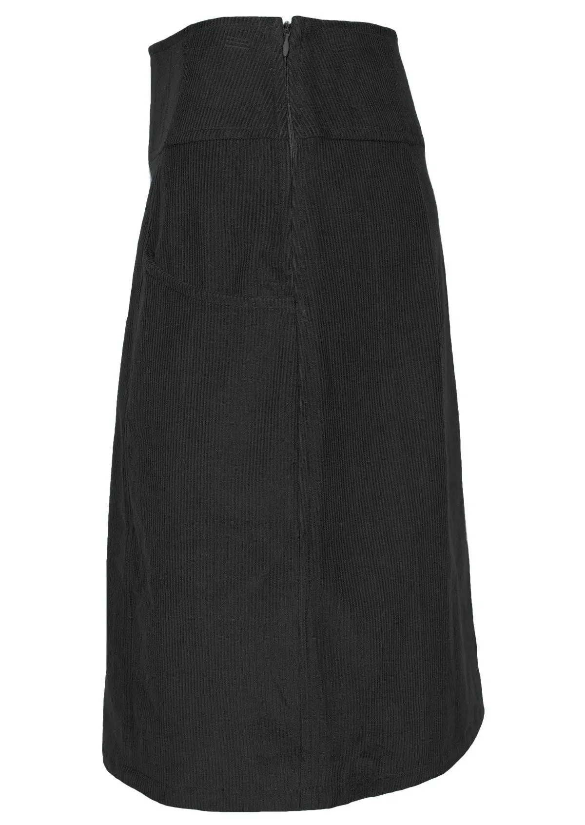 Aalia Corduroy Skirt Black