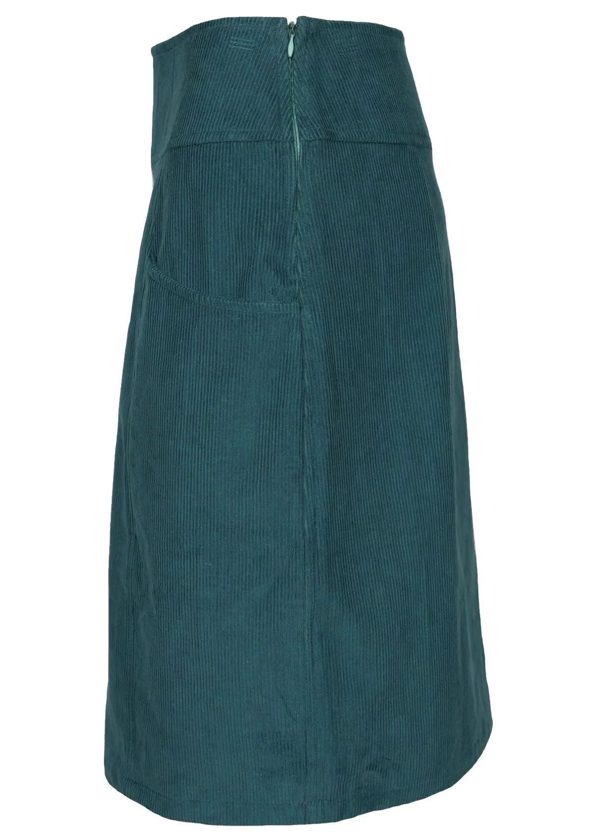 Aalia Corduroy Skirt Deep Teal