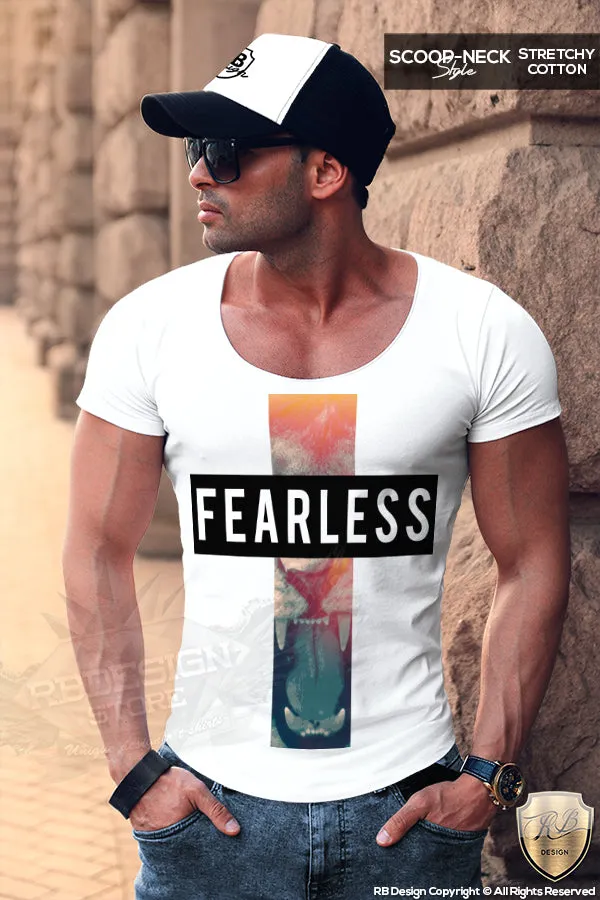 Angry Lion Mens T-shirt "Fearless" MD561