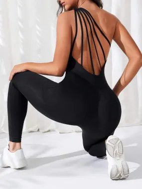 Arleth Strappy Backless Workout Jumpsuit