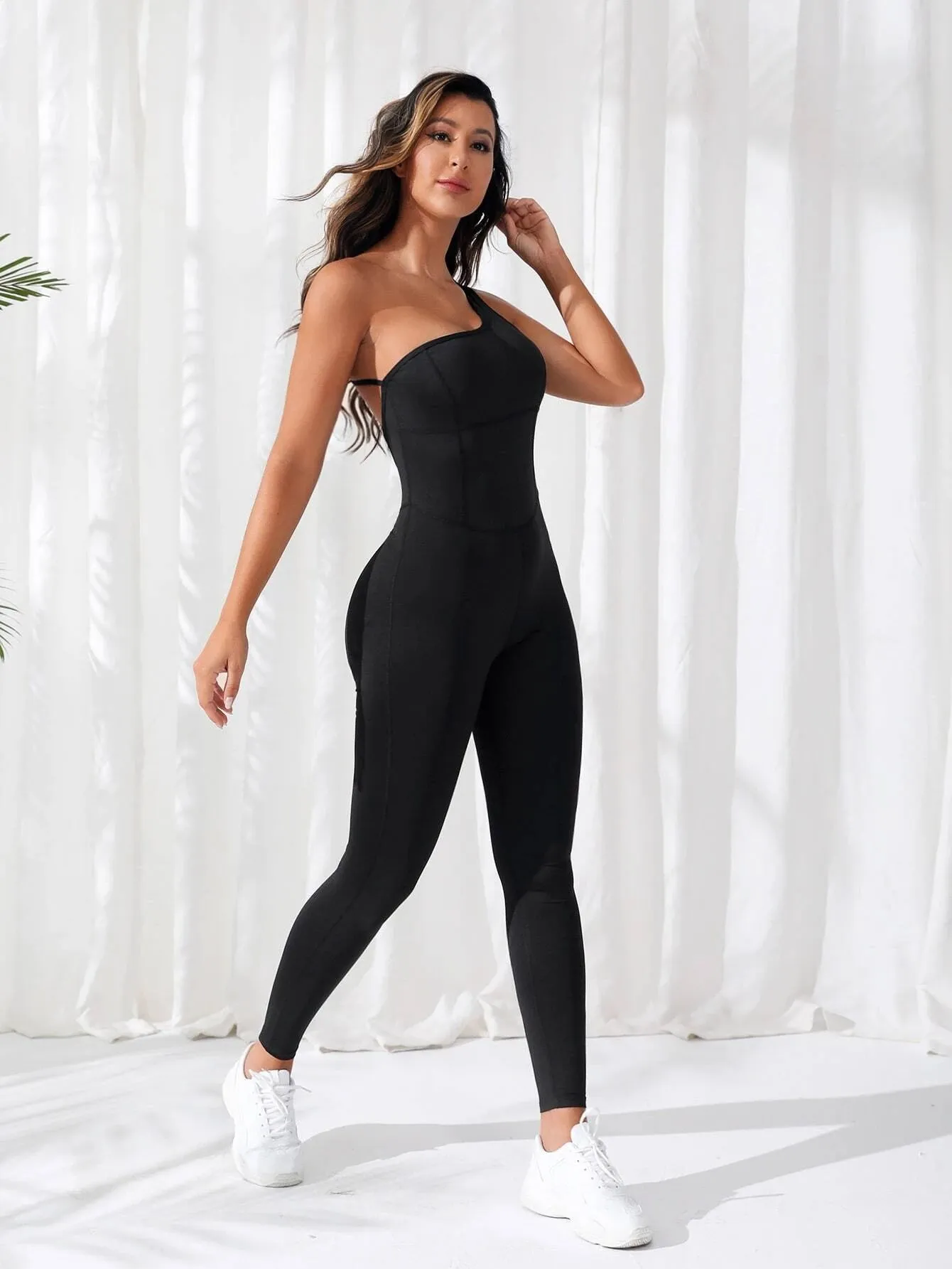 Arleth Strappy Backless Workout Jumpsuit