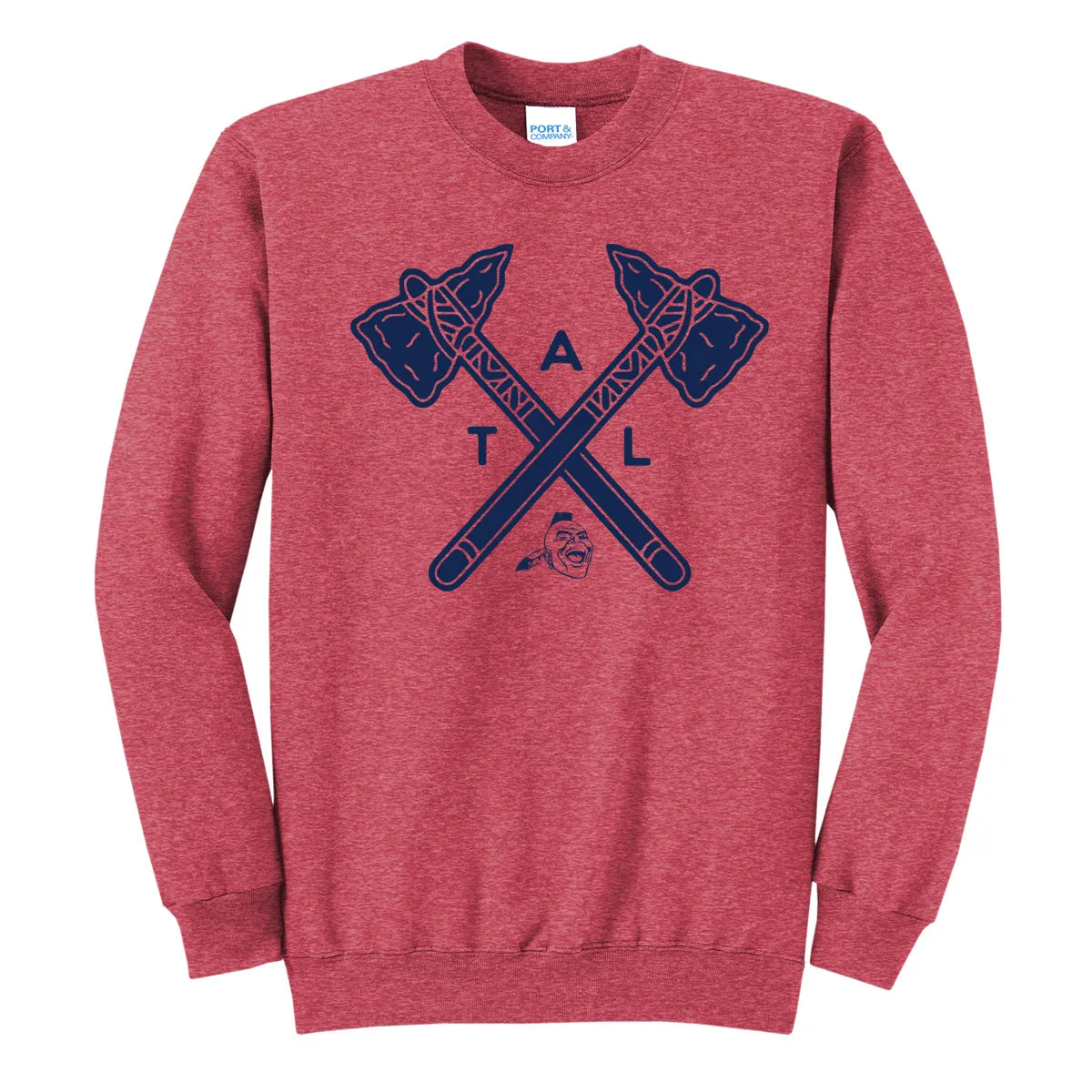 ATL Crossed Tomahawks - Heather Red (Tee/Hoodie/Sweatshirt)