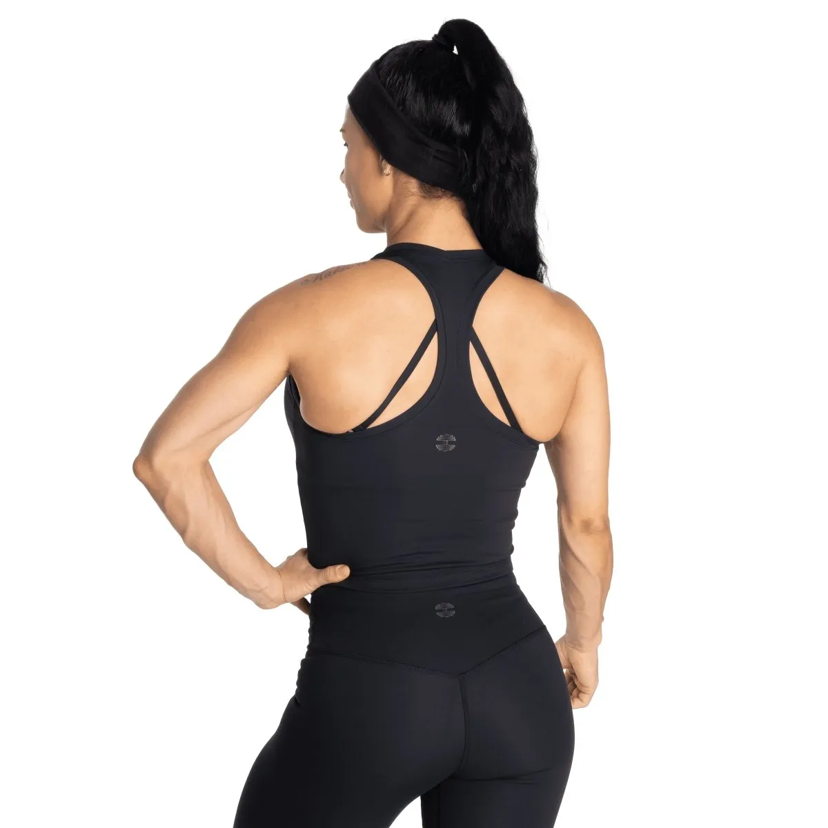 Better Bodies Core Crop T-Back - Black Melange