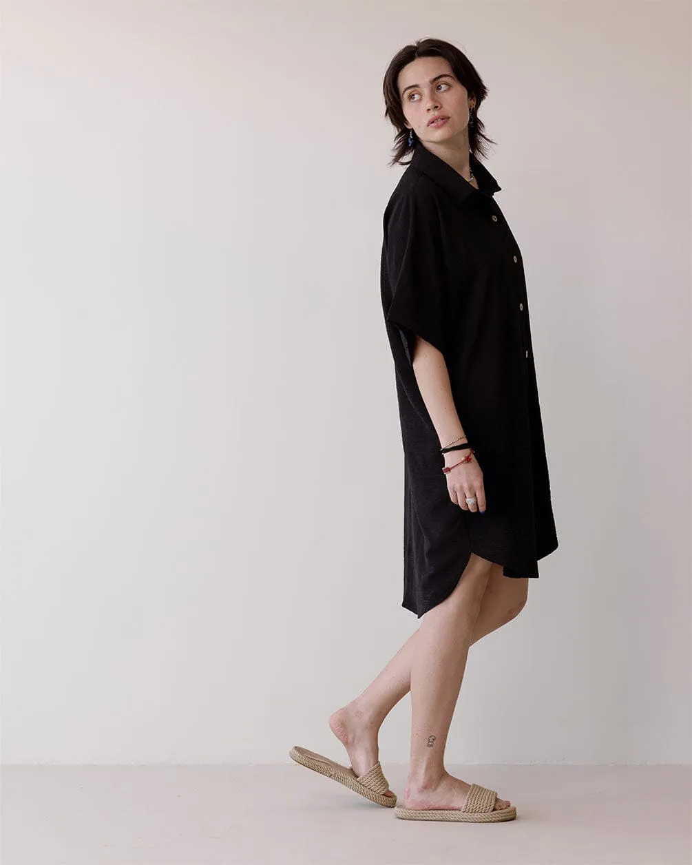 Black Shirt Dress