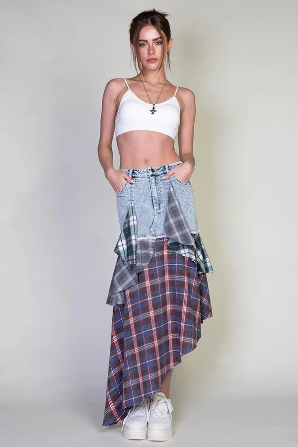 Bottom Plaid Skirt