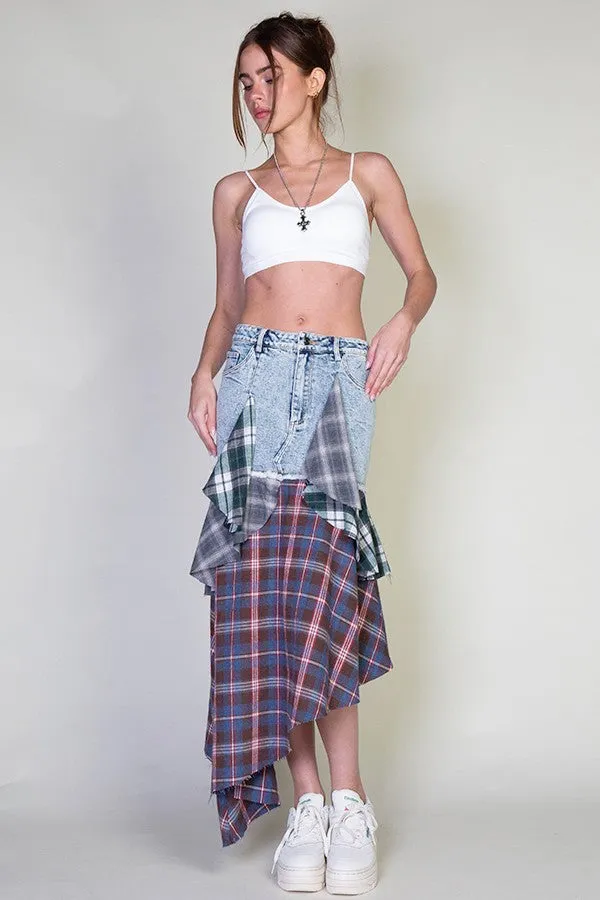 Bottom Plaid Skirt