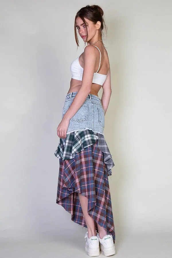 Bottom Plaid Skirt