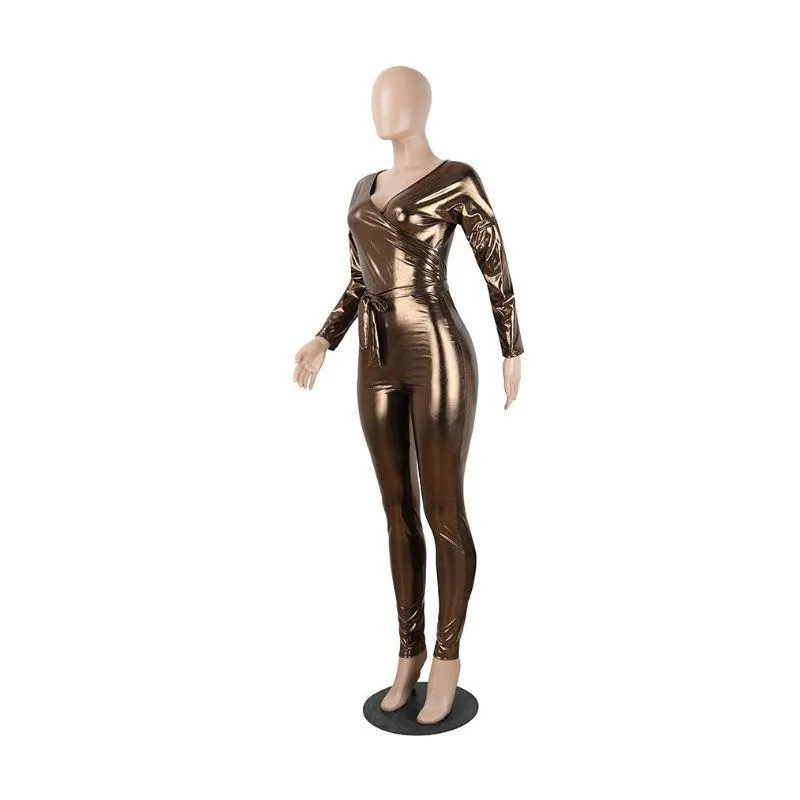 Bronze Beauty Metallic Jumpsuit