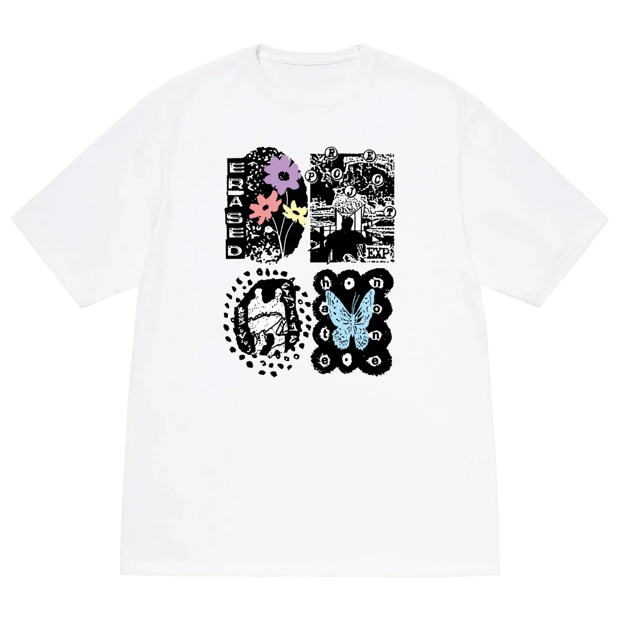 Butterfly Daisy White Tee