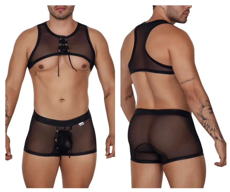 CandyMan 99680 Harness Trunks Two Piece Set Color Black