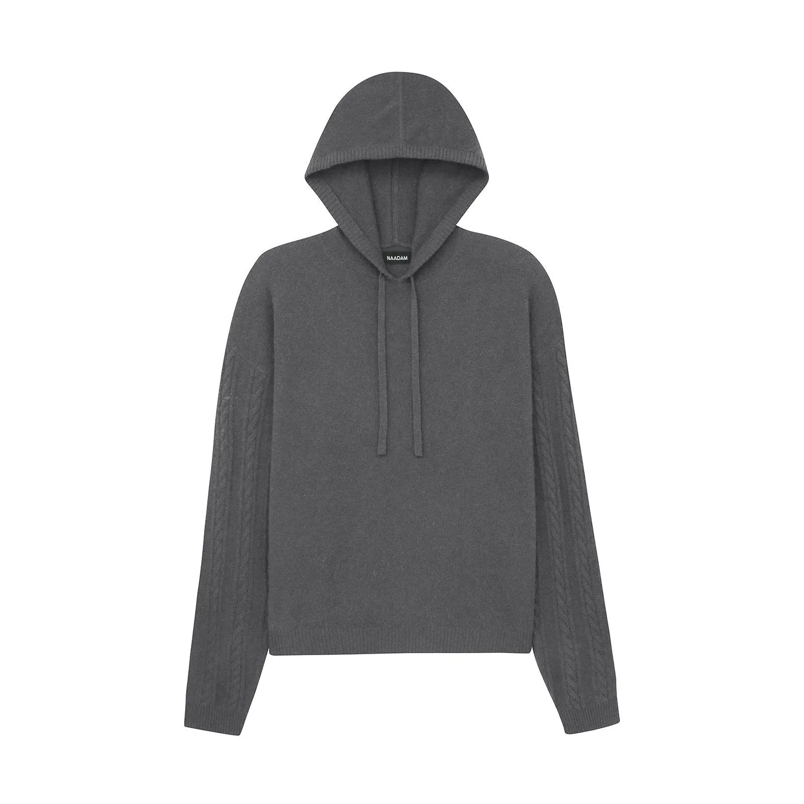 Cashmere Cable Sleeve Hoodie