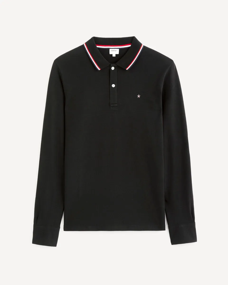 Celio Polo shirt Supima 100% cotton black