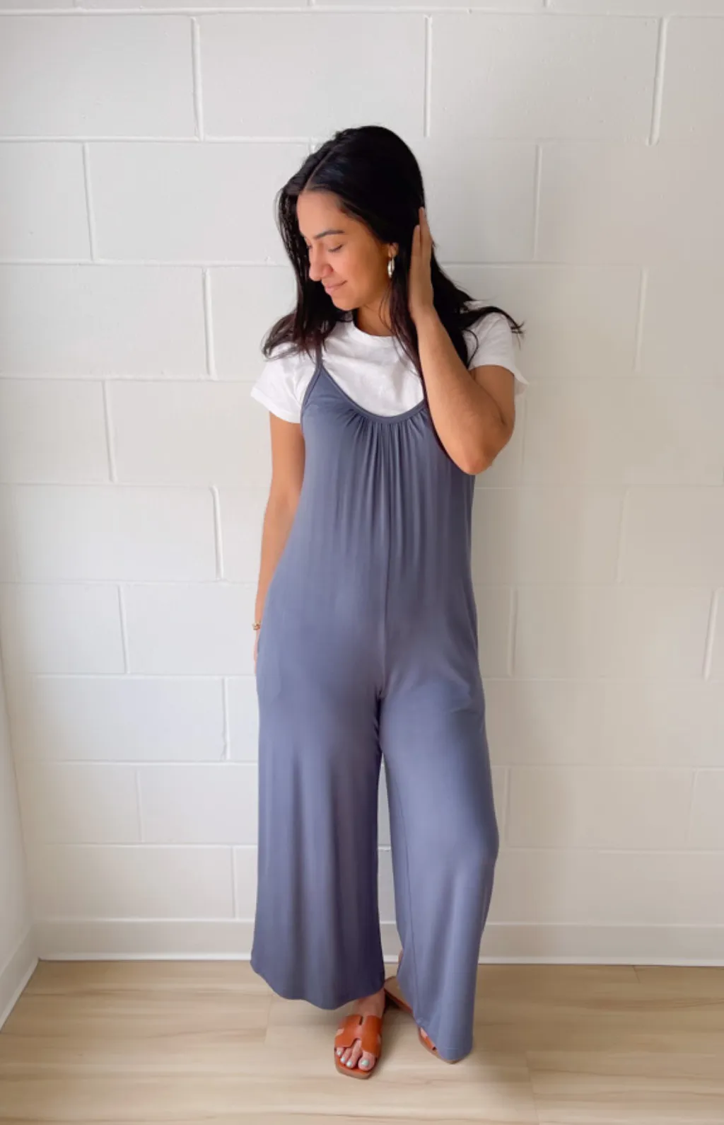 Cora Blue Wide Leg Jumpsuit