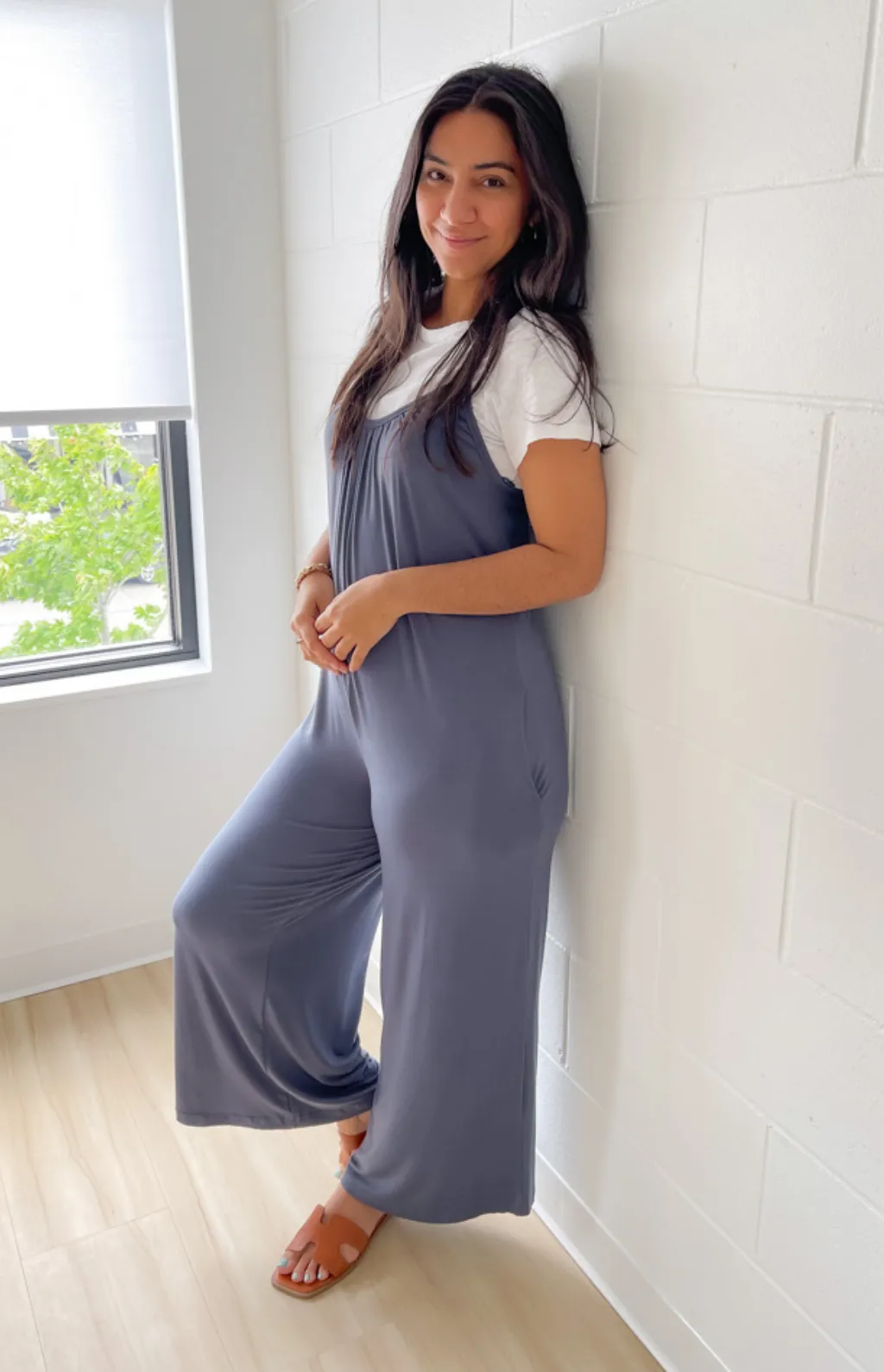 Cora Blue Wide Leg Jumpsuit