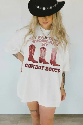 Cowboy Boots Oversized Graphic Tee