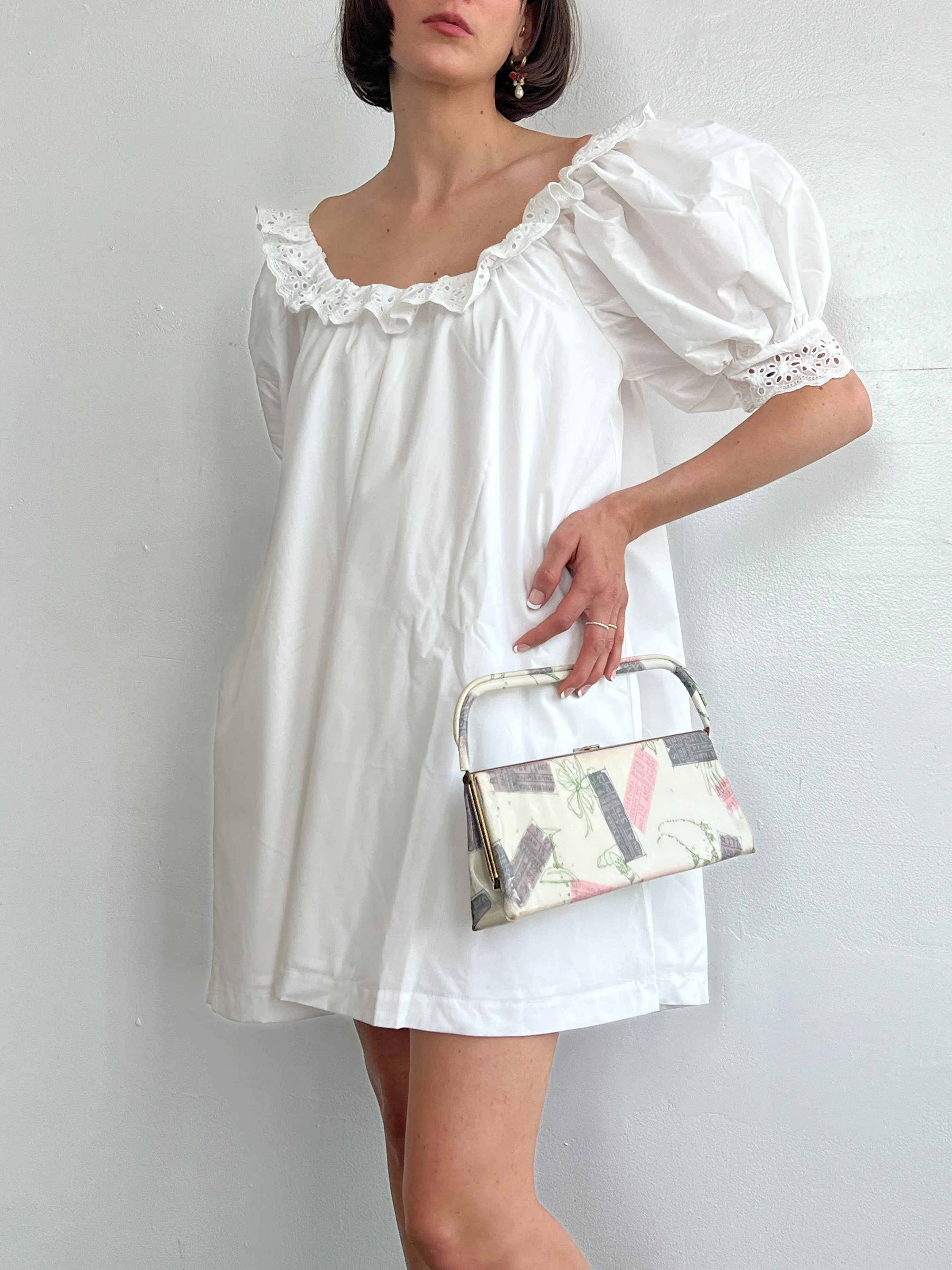 Darcy Mini Shift Dress in White