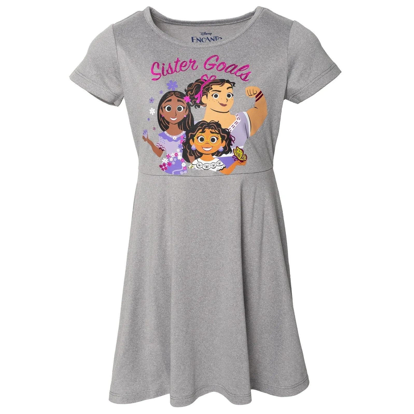 Disney Encanto Skater Short Sleeve Dresses & Scrunchie