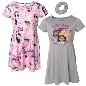 Disney Encanto Skater Short Sleeve Dresses & Scrunchie