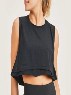 Double Ruffled Bottom Tank Top