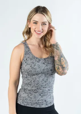 Dream Strappy Tank Top | Grey Leopard