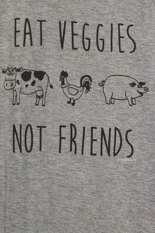 Eat Veggies Not Friends Raw Moda Tank Top