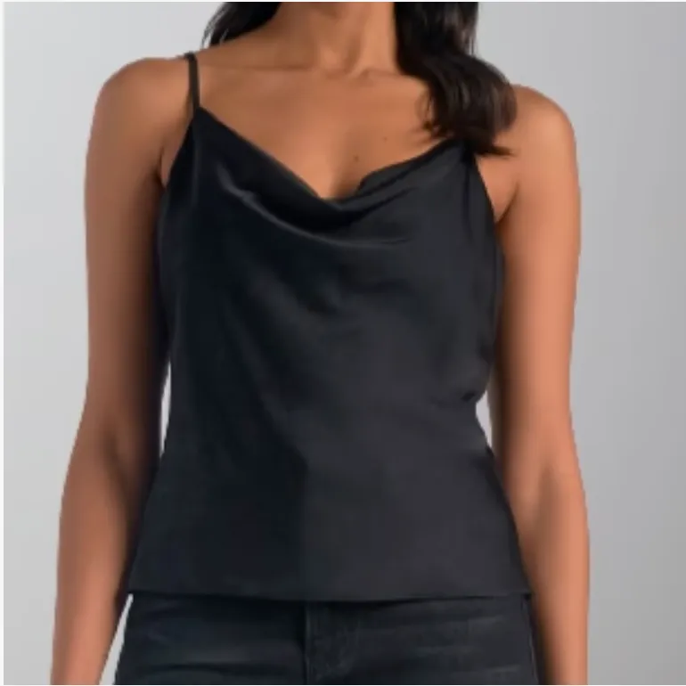 Elan Satin Black Camisole