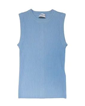 Eliot Sleeveless Shell Top (Sky Blue)