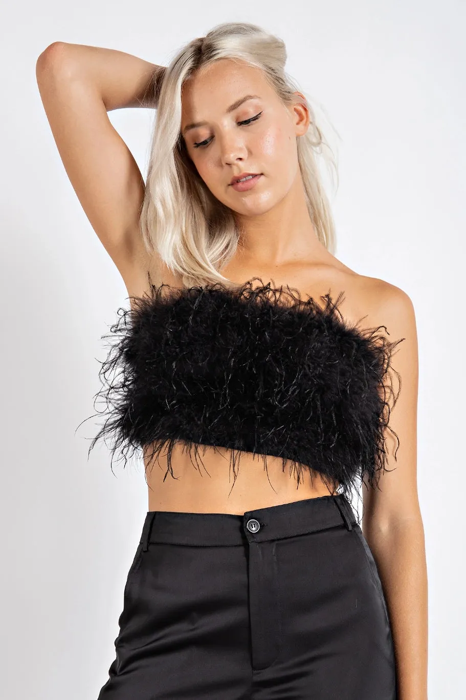 Feather Bandeau Top