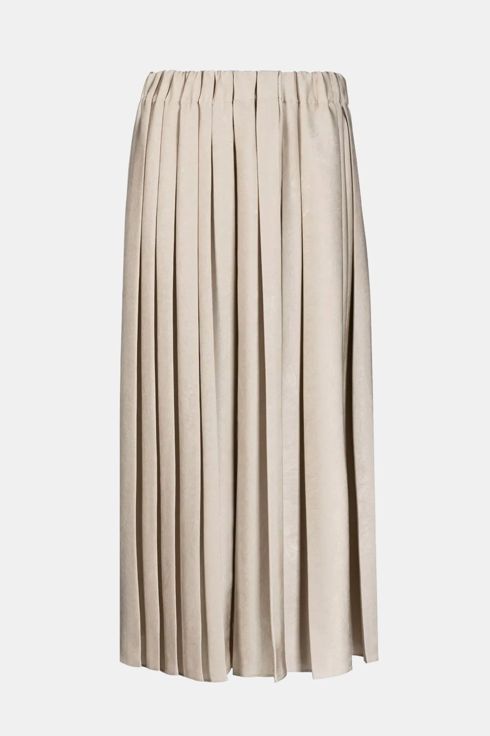 Feather Weight Pleated Skirt in Light Tan