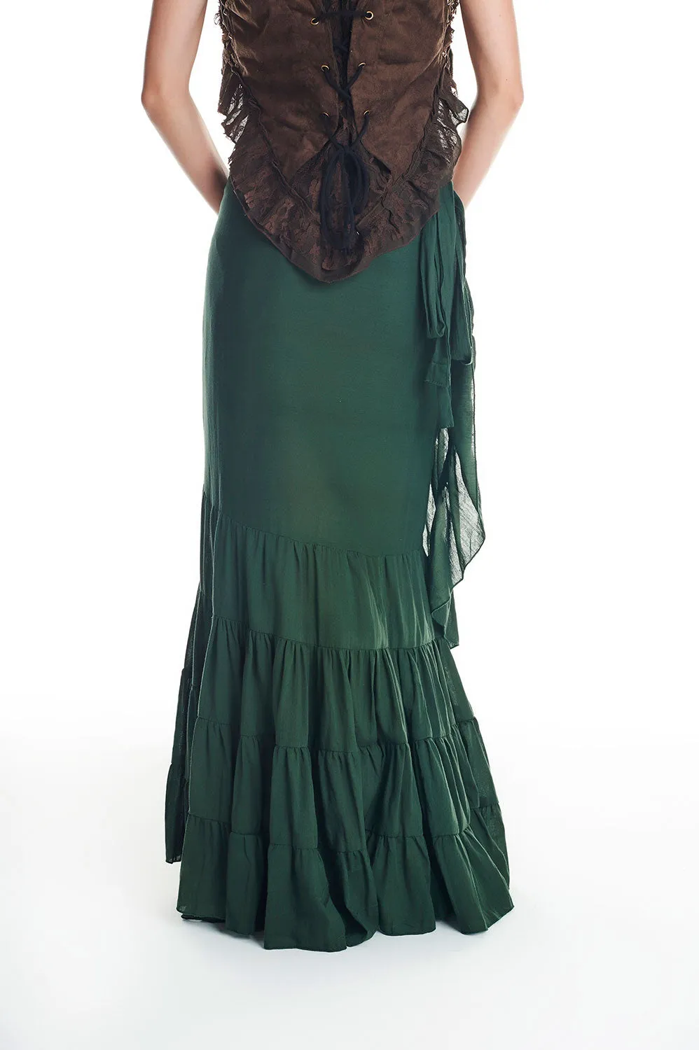 FLAMENCO URBAN GYPSY SKIRT GREEN