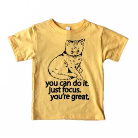 Focus Cat Youth T-shirt - Banana