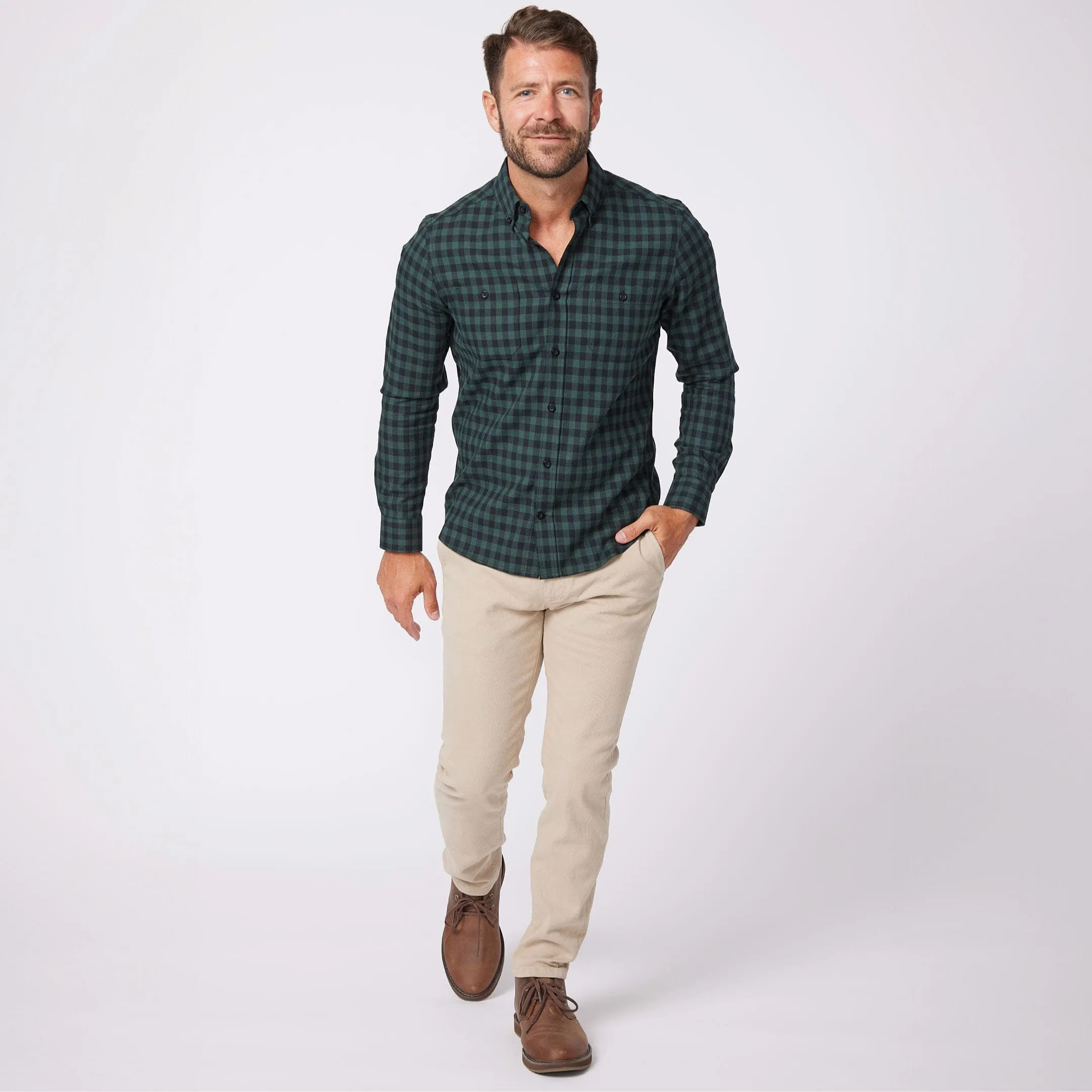 Greenstone Plaid Shirt