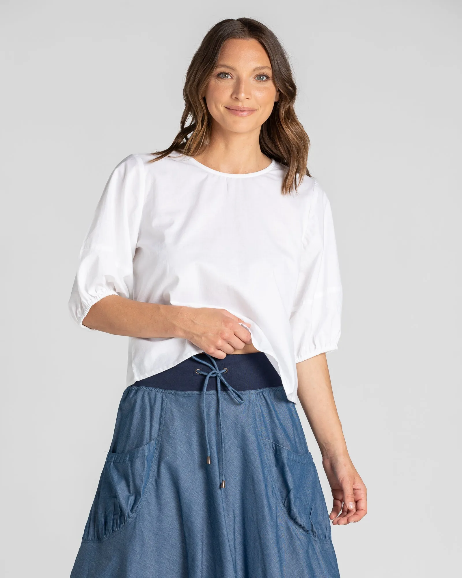 Guru Skirt - Blue Chambray