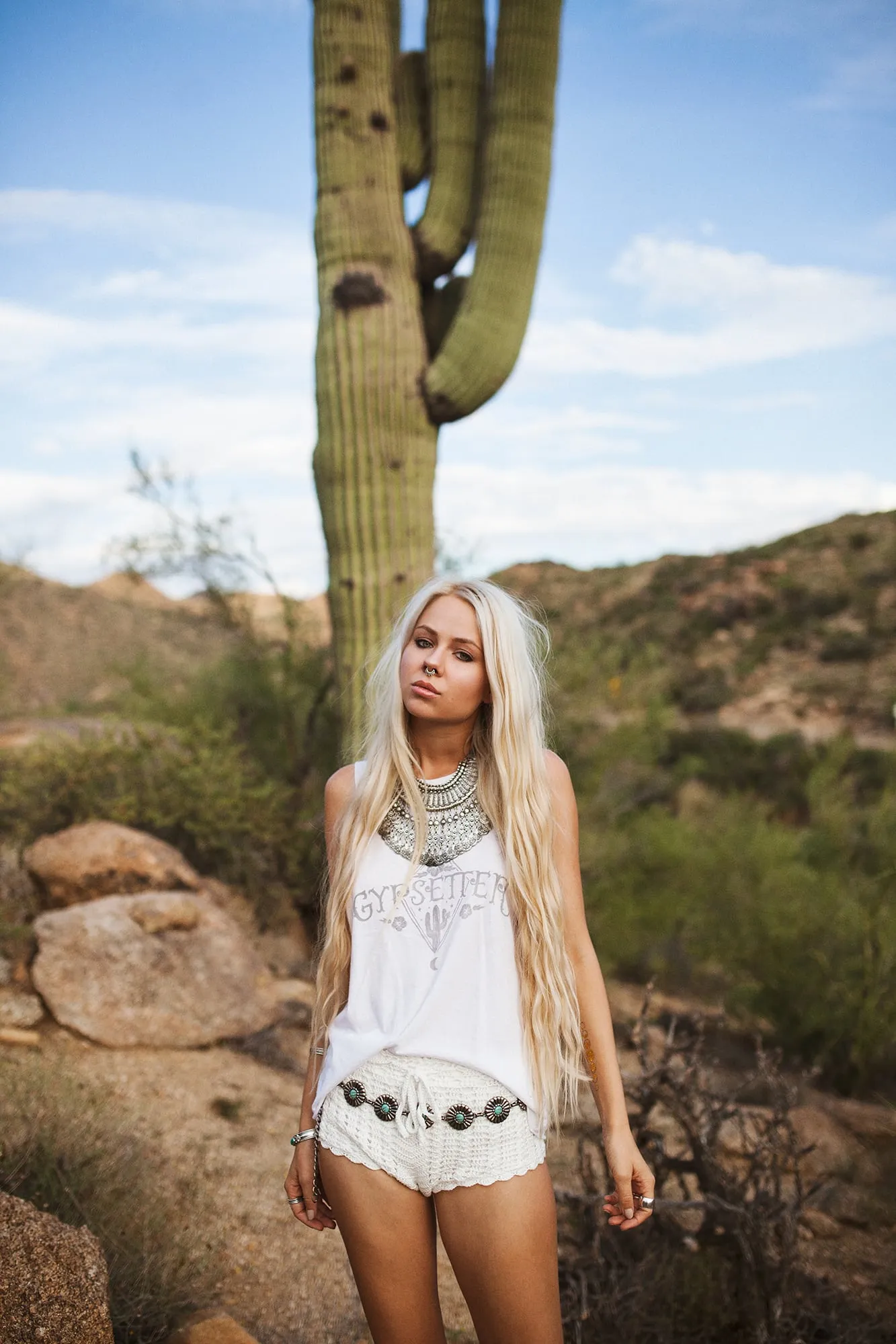 Gypsetter Tank Top White Wandering Gypsy Festival T Shirt By Weekend Society Size Large