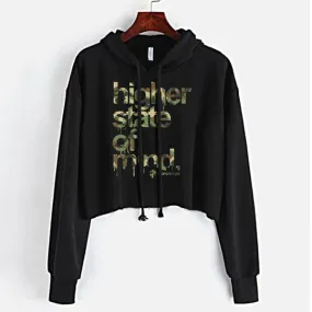 HSOM Army Crop Top Hoodie