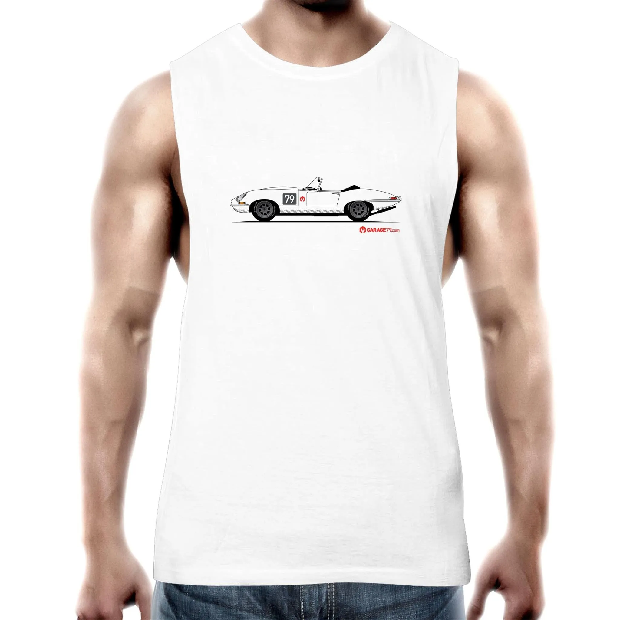 Jaguar E-Type Series One Roadster Mens Barnard Tank Top Tee