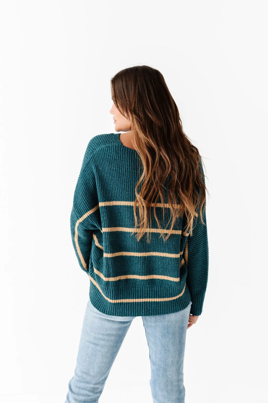 Kingston Striped Sweater in Green