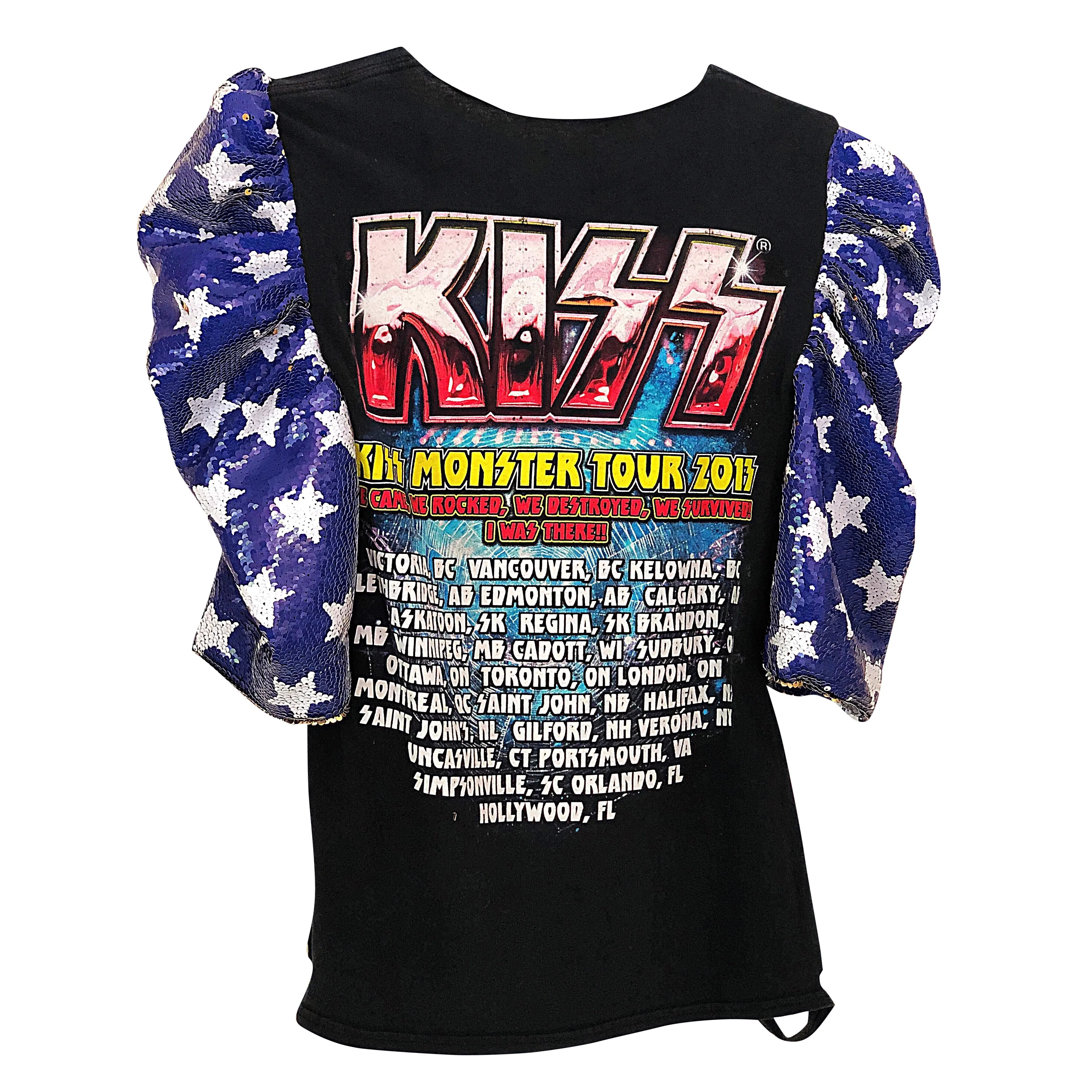 KISS Sequin Stars T Shirt