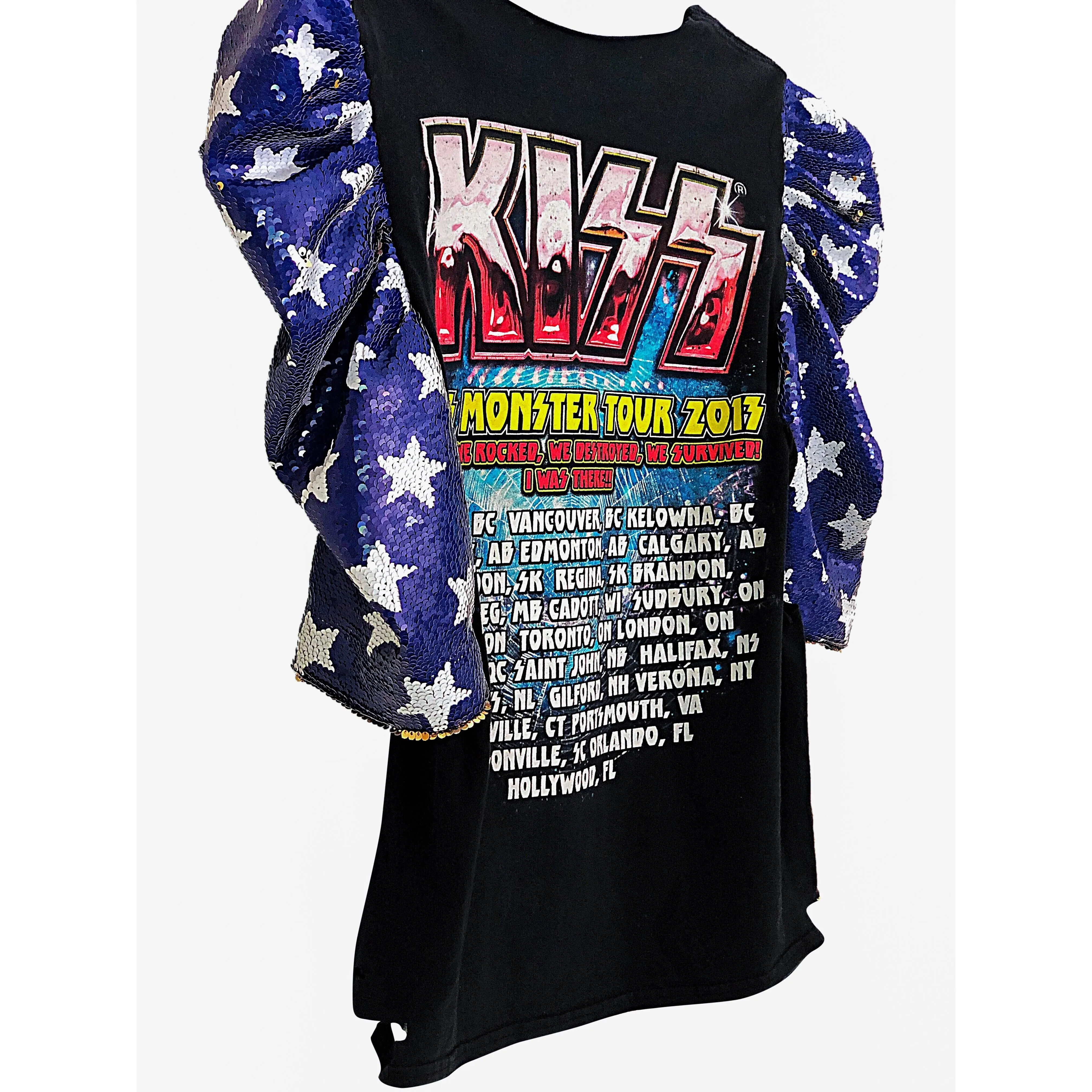 KISS Sequin Stars T Shirt