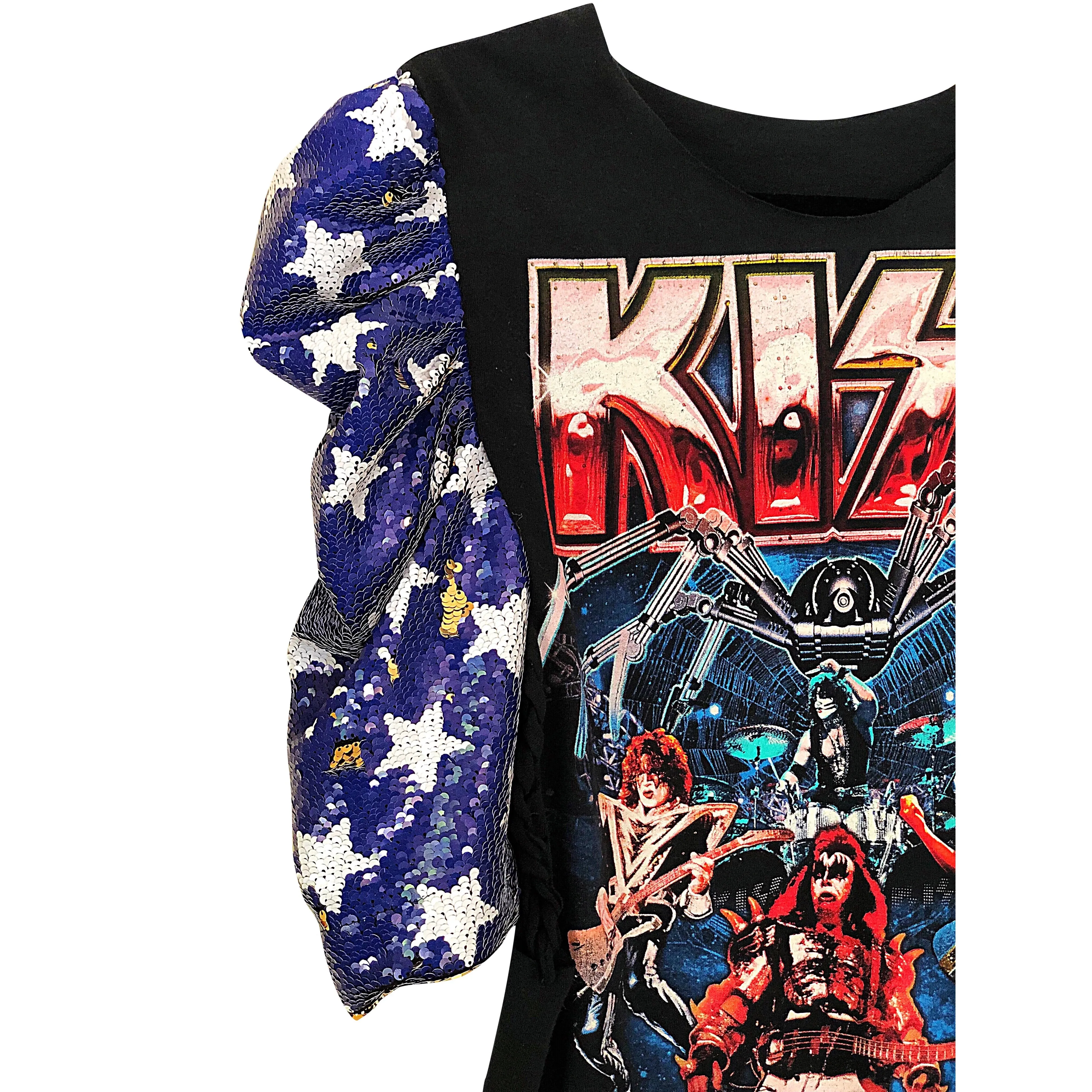 KISS Sequin Stars T Shirt