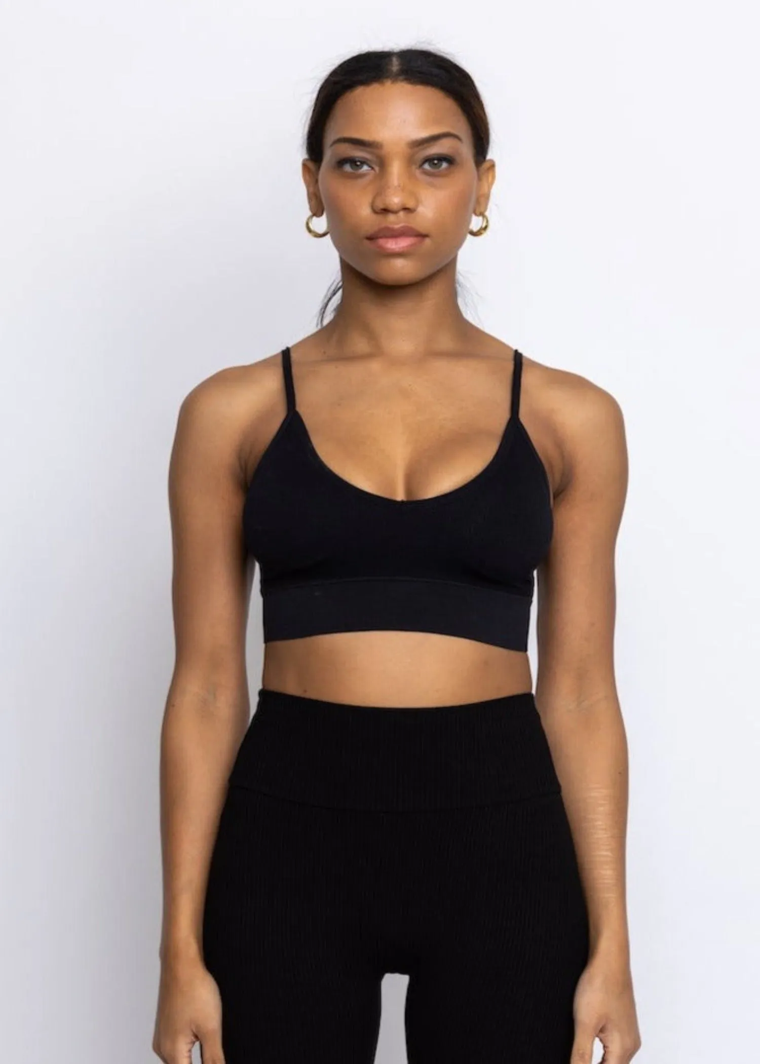 Kuta Open Back Crop Black