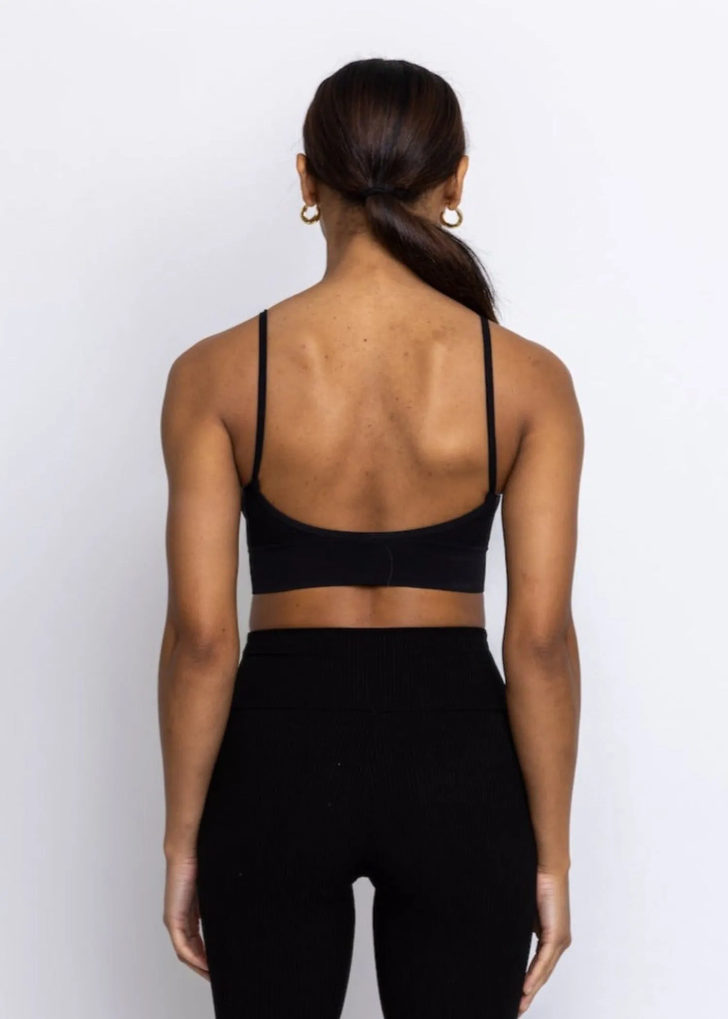 Kuta Open Back Crop Black