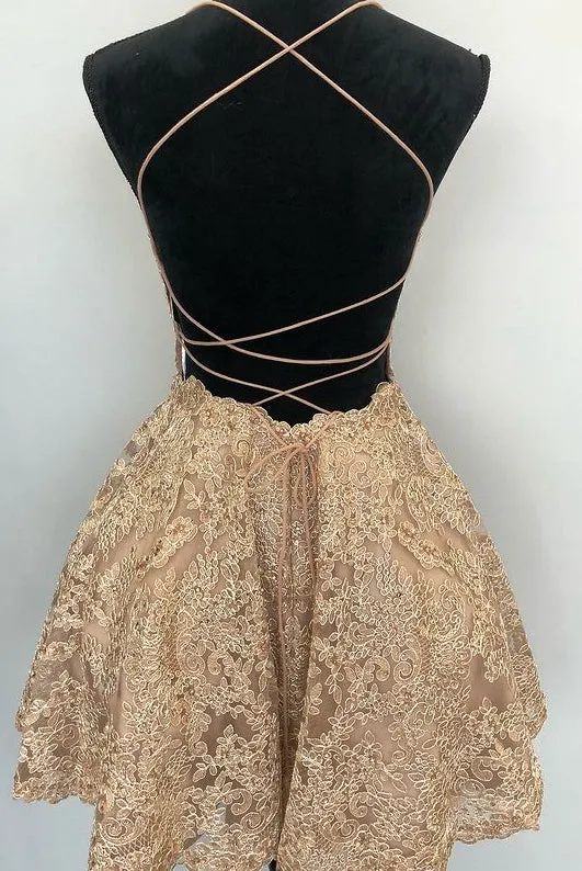 Lace Homecoming Dresses,Short Prom Dresses,Dance Dress BP358