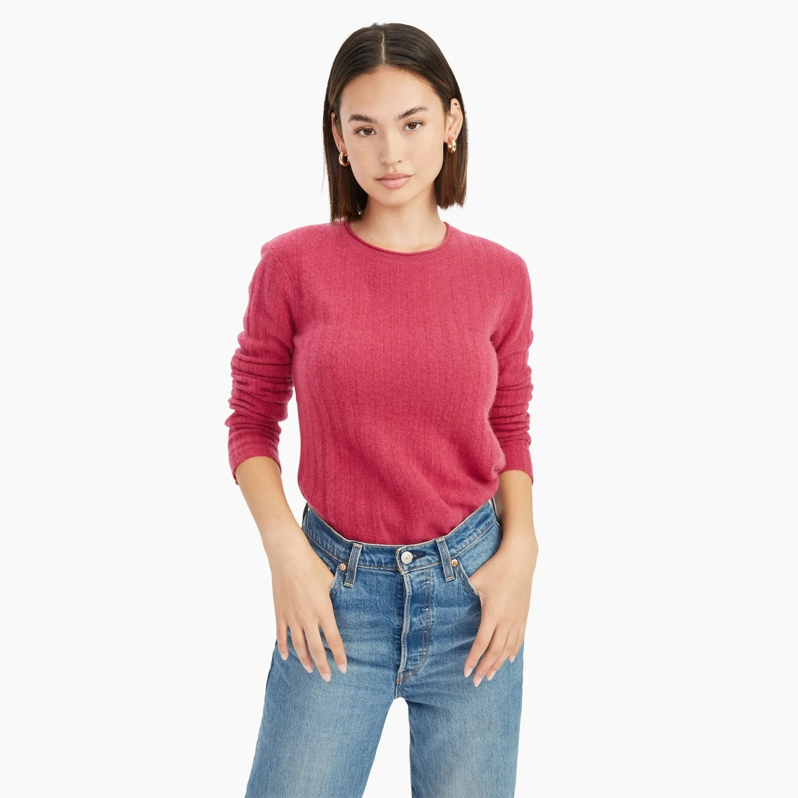 Lightweight Cashmere Ribbed Sweater